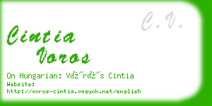 cintia voros business card
